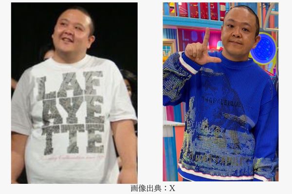 赤羽健壱さんの太っていた頃と現在の比較