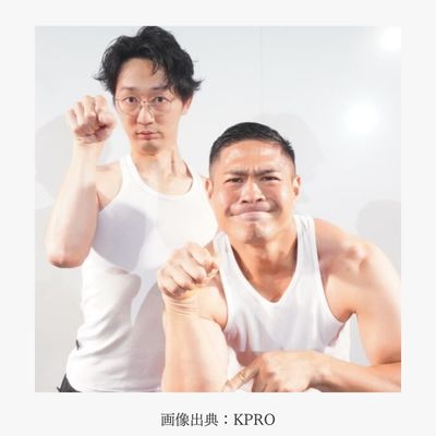 めしあがれ(左がゴゾンジ岩谷・右がまんたナイスミドル)