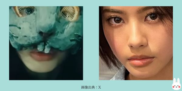 兎と安斉星来の唇の比較(新空港占拠)