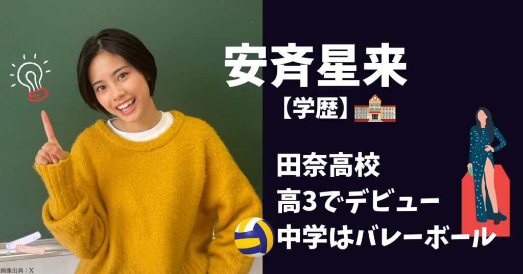 安斉星来の高校は田奈高校から目黒日本大学高校に転校？小学校や中学校など学歴を調査！