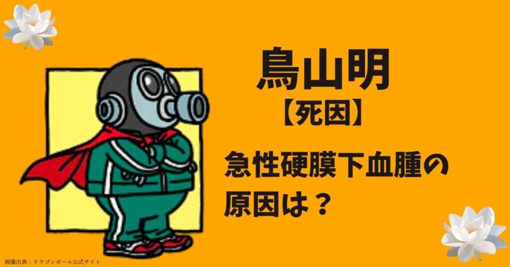 鳥山明の死因は脳腫瘍手術後の急性硬膜下血腫？原因は転倒転落ではなかったのか調査！